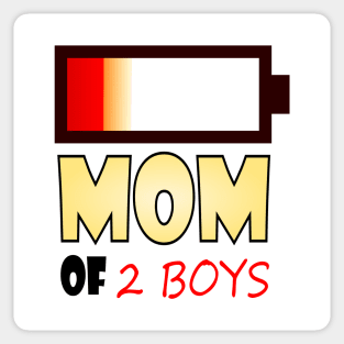 Mom of 2 Boys Sticker